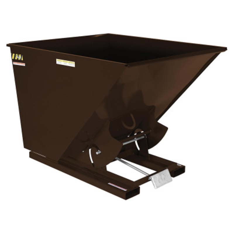 Steel Light Duty Self Dumping Hopper, 2 Cu Yd, 2000 lb., Brown