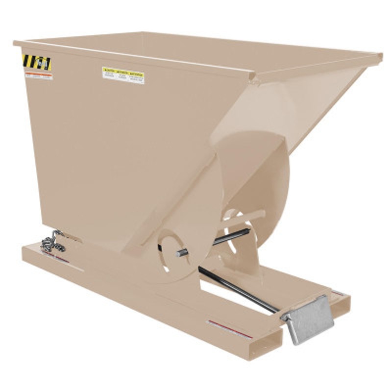 Steel Medium Duty Self Dumping Hopper, 3/4 Cu Yd, 4000 lb., Beige