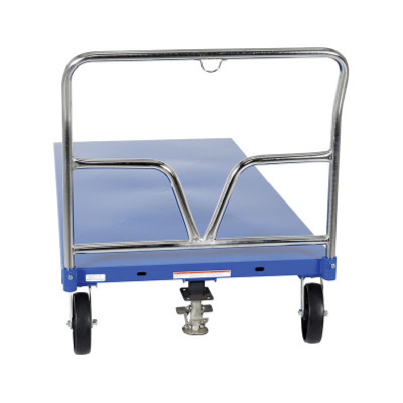 Steel Platform Truck, 76-1/2in x 24in x 40in, 3,600 lb., Blue