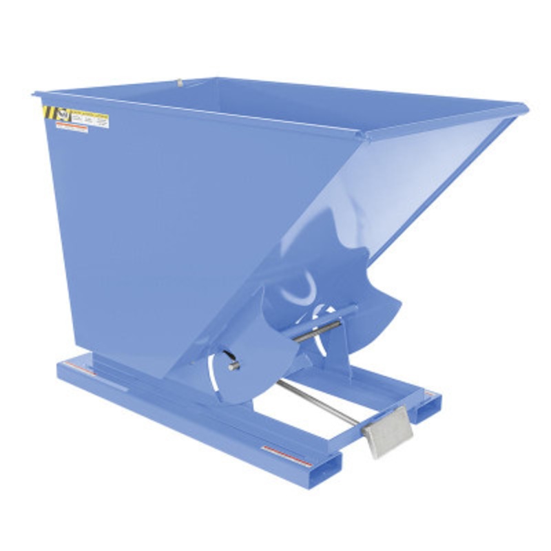Steel Self Dumping Hopper, 1-1/2 Cu Yd, 4000 lb., Sky Blue