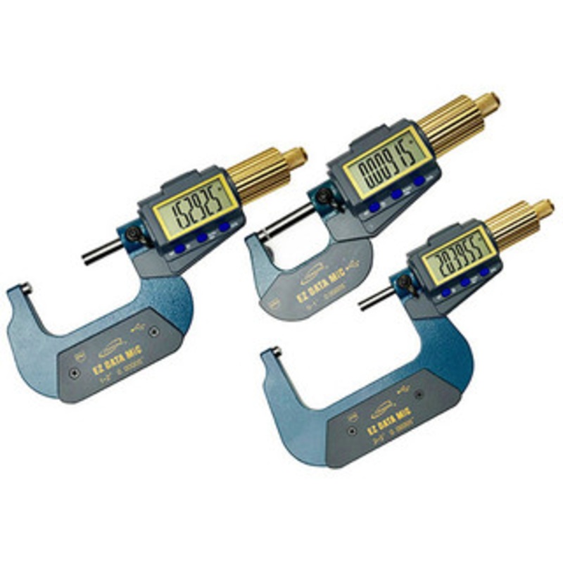 iGaging X-Large Display Electronic Bluetooth Capable Micrometer 0-3/0-75mm 3 Piece Set – 35-054-U33