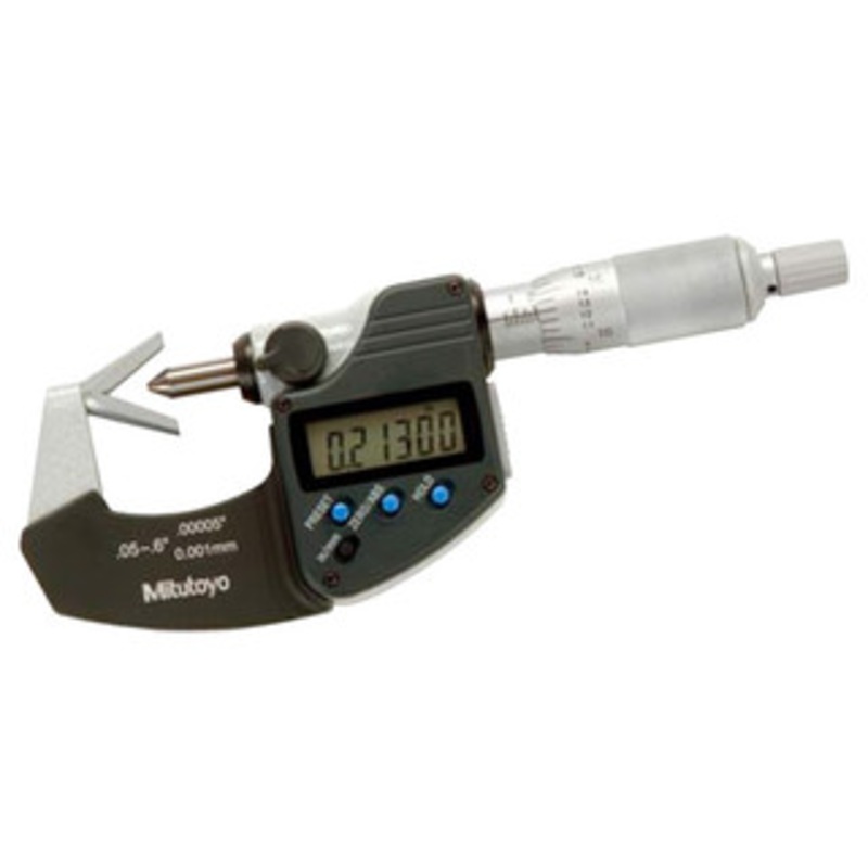 Mitutoyo Digimatic V-Anvil Micrometer 314-362-10, 0.40-1.00/10.16-25.40mm – 10-429-9