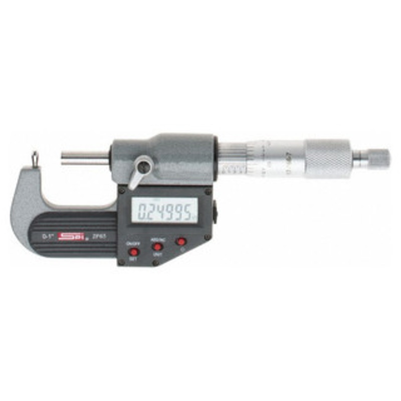 SPI IP65 Absolute Electronic Tube Micrometer, Barrel Anvil, 0-1/0-25mm – 17-766-7
