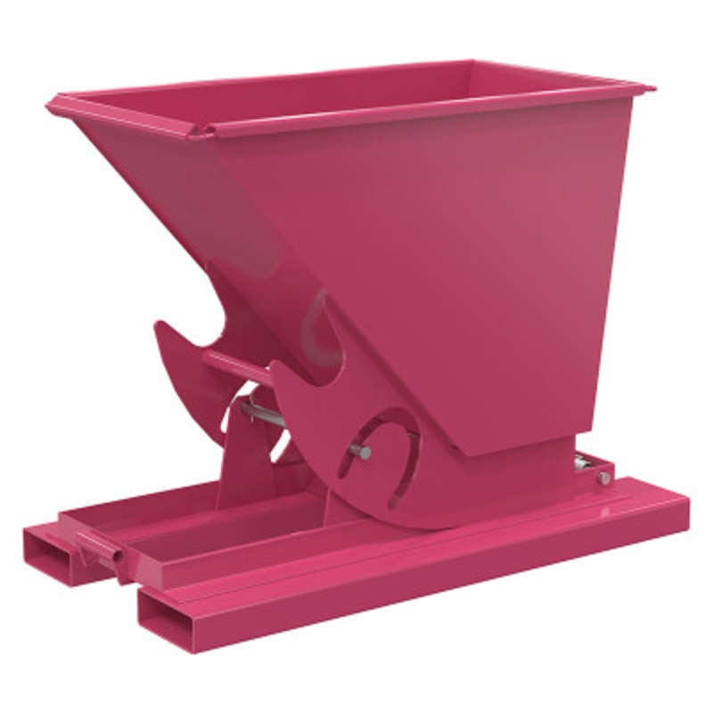 Steel HD No Bump and Dump Hopper, 1/4Cu Yd, 6000 lb., Bubble Gum