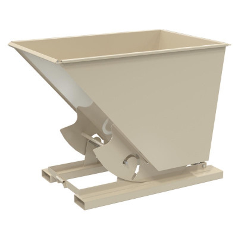 Steel No Bump and Dump Hopper, 1-1/2 Cu Yd, 4000 lb., Beige