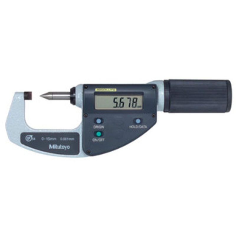 Mitutoyo Crimp Height Type Digital Quickmike Type Micrometer, 0-15mm – 342-451