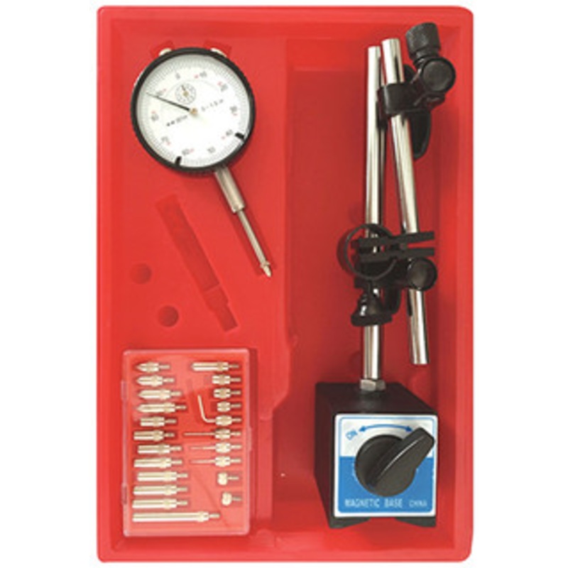 Precise 3 Piece Magnetic Base and 0-1 Travel Dial Indicator Kit – 4902-0012