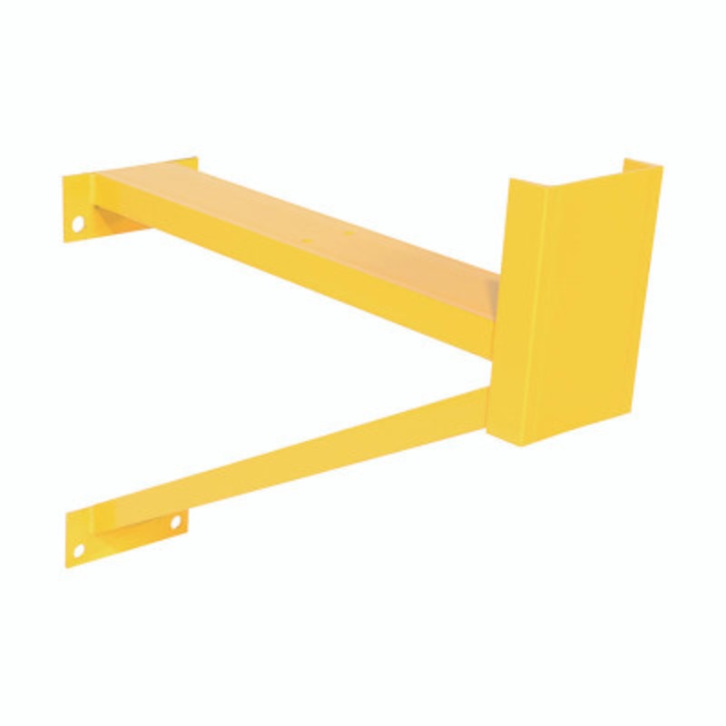 Steel Dock Shelter Guard Post, 36in Length, Yellow