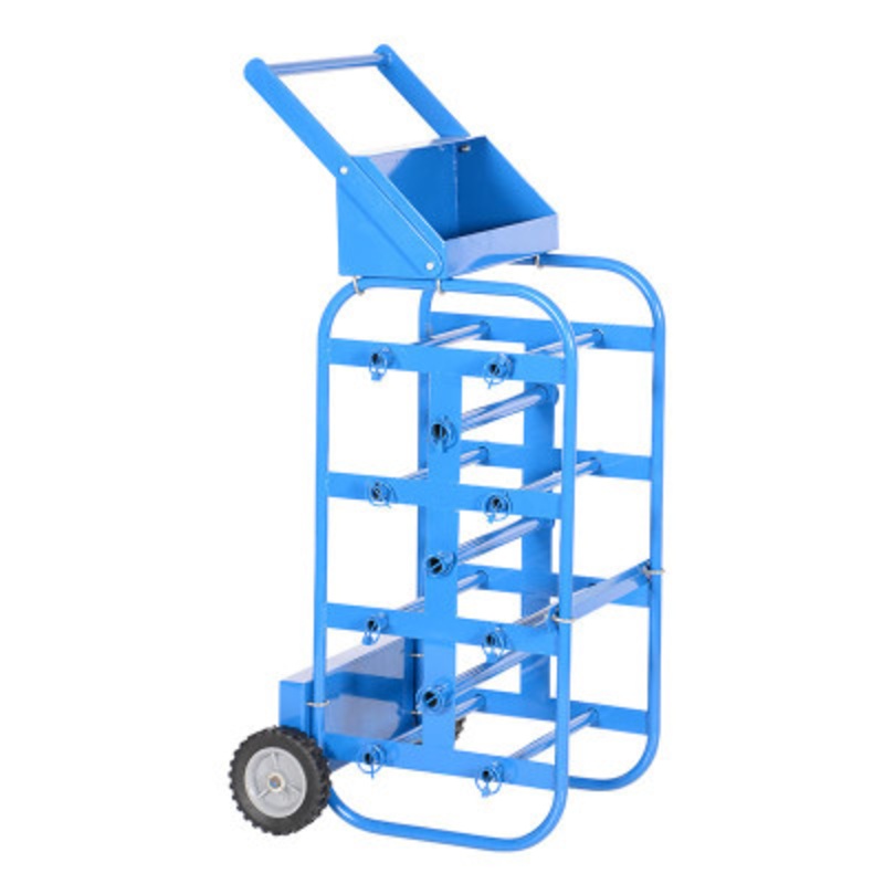 Steel Economy Wire Reel Caddy, 150 lb., Blue