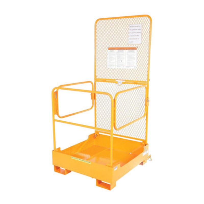 Steel Fold Down Steel Work Platform, 37in x 37in 600 lb., Yellow