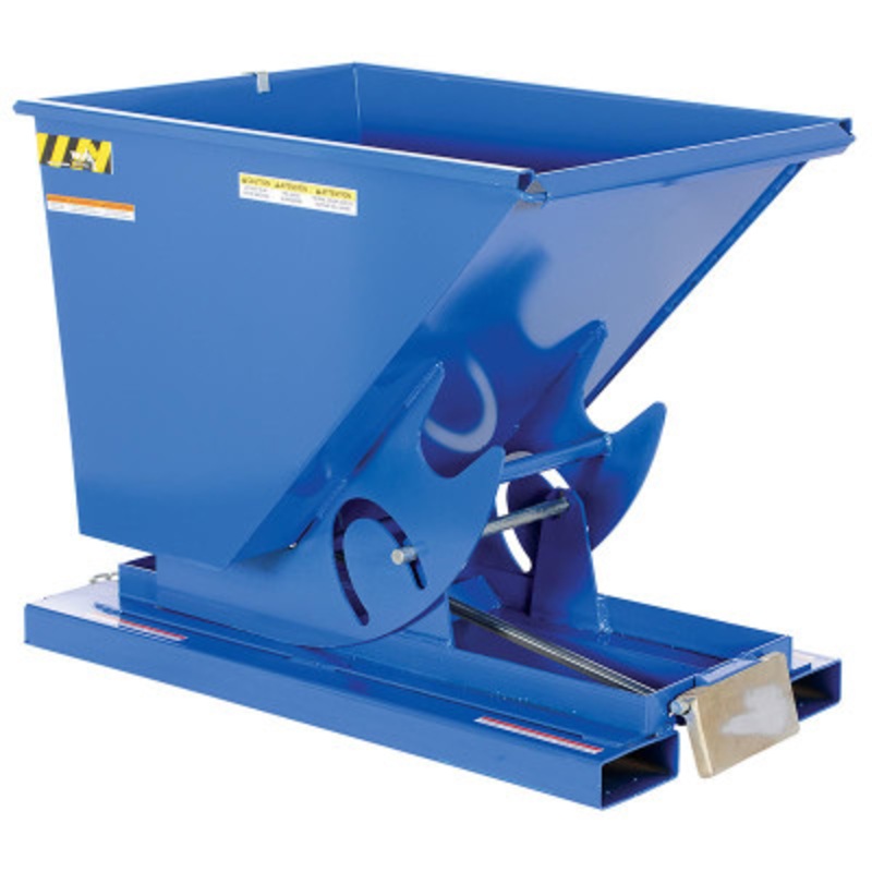 Steel Heavy Duty Self Dumping Hopper, 1/2 Cu Yd, 6000 lb., Blue