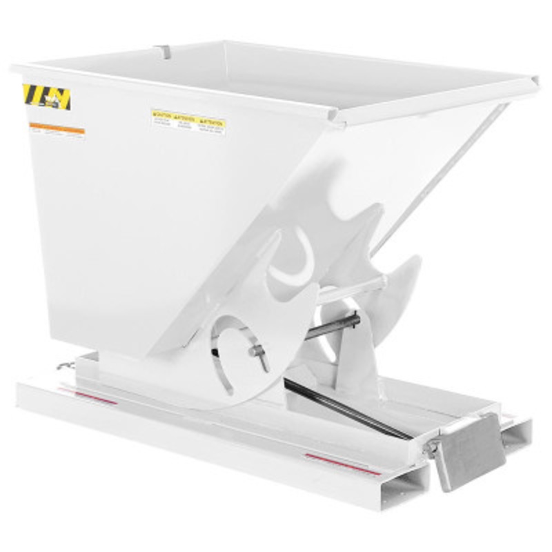 Steel Medium Duty Self Dumping Hopper, 1/2 Cu Yd, 4000 lb., White