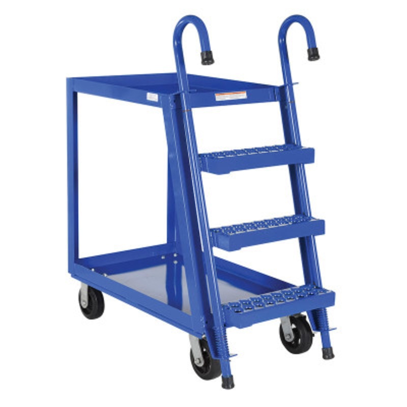 Stock Picker 2 Shelf, Rubber On Casters 39-3/4 x 21-7/8 x 50-1/8in