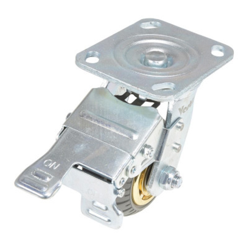 4X2 Flat-Free (Rubber) Swivelw/Tot Brake Caster