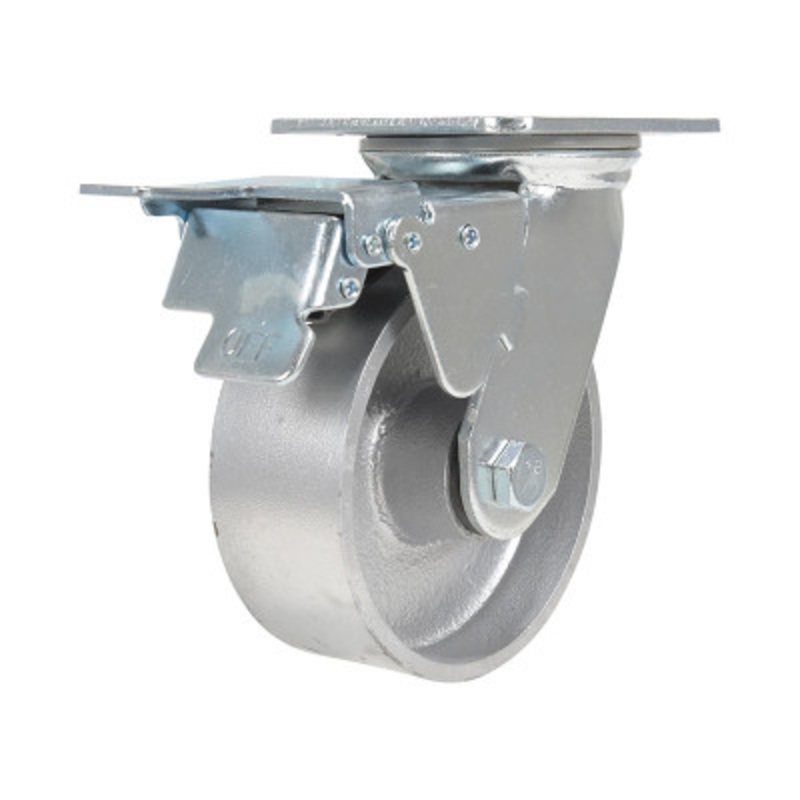 5X2 Cast Iron / Semi-Steel Swivel W/ Total Brake