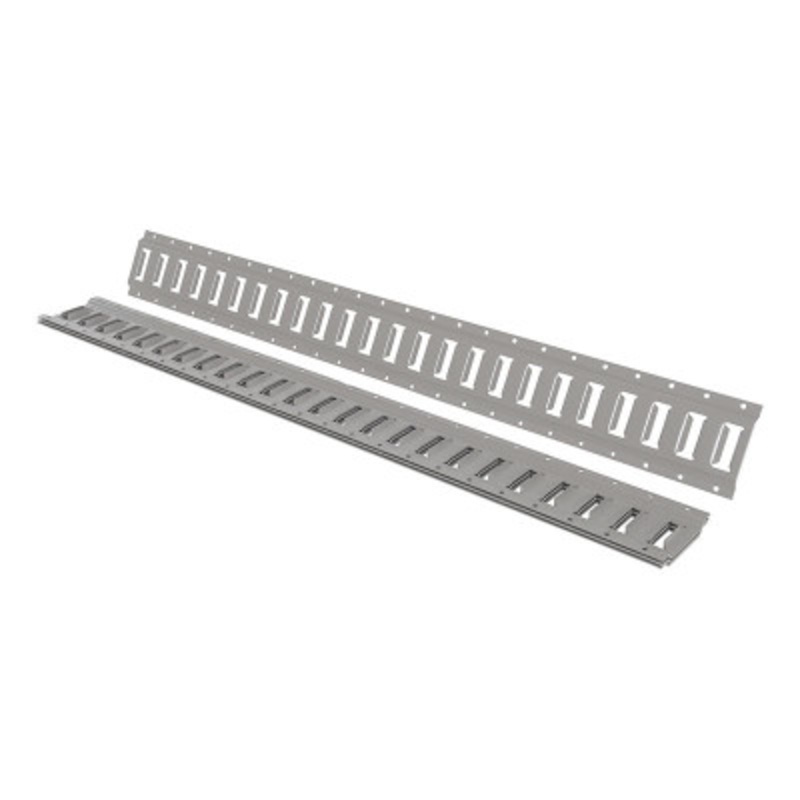 Steel E-Track, 4 Ft. Length, 4 Pack, Gray