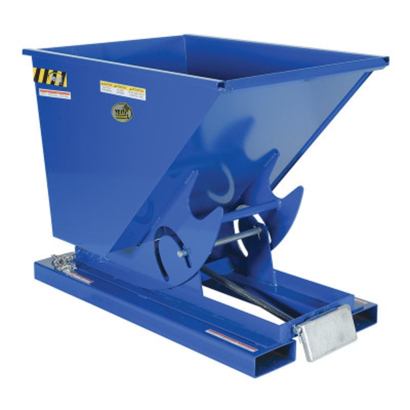 Steel Medium Duty Self Dumping Hopper, 1/2 Cu Yd, 4000 lb., Blue