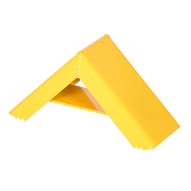 Steel Wheel Chock, 17in x 6in x 9-1/16in, Yellow