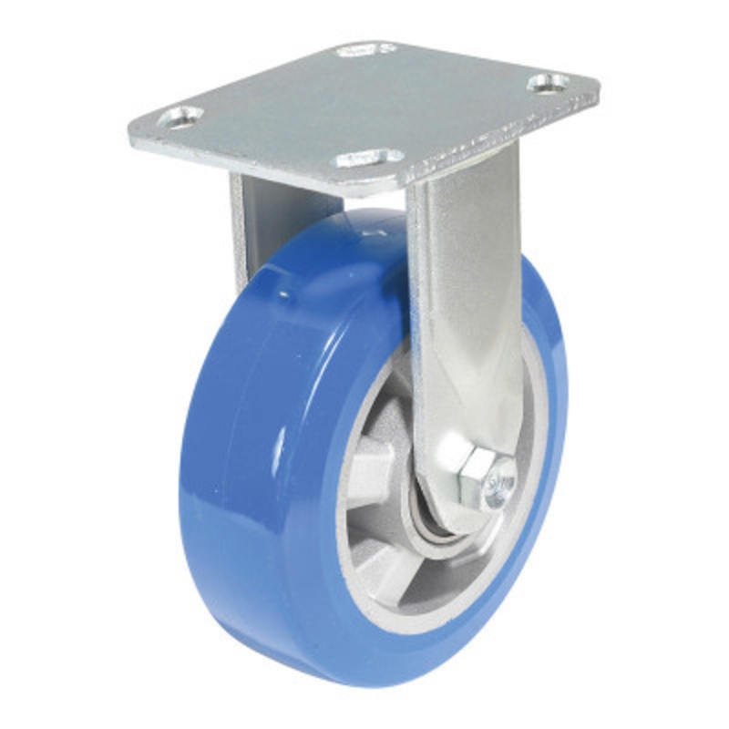 Ball BearingRigid Caster, 6 x 2in Width 661 lb., Blue/Gray