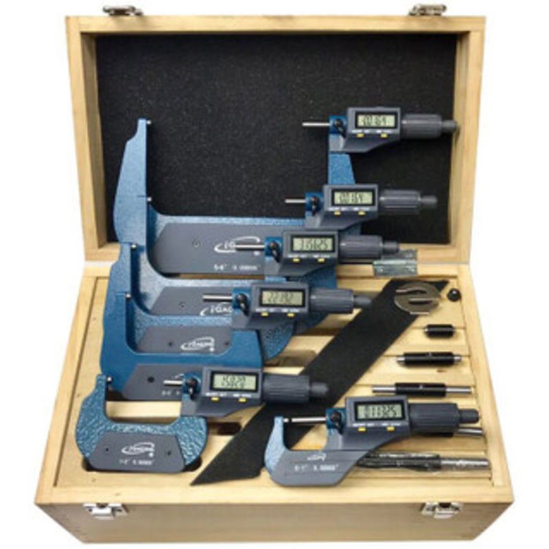 iGaging 5 Piece IP40 Digital Micrometer Set 0-6 – 35-040-216