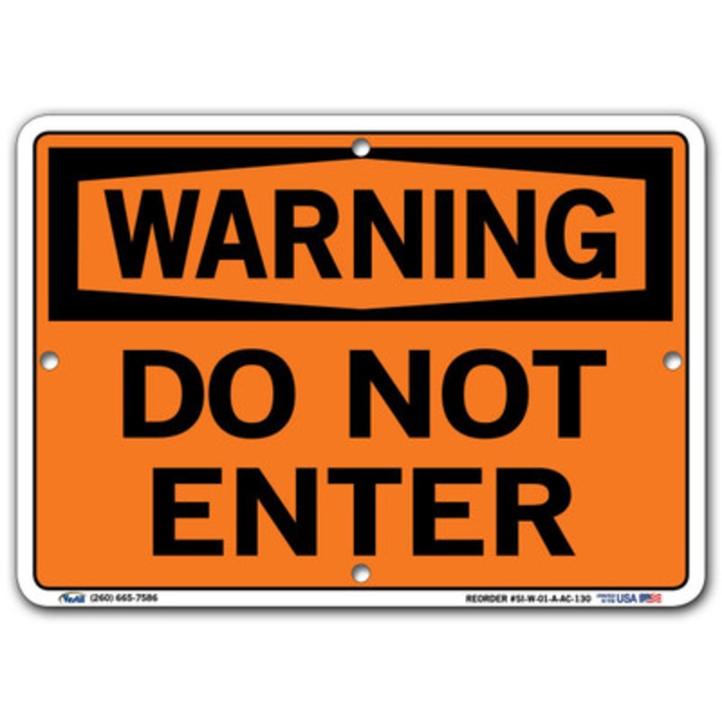 Sign-Warning-01 10.5X7.5 Alum Comp .130