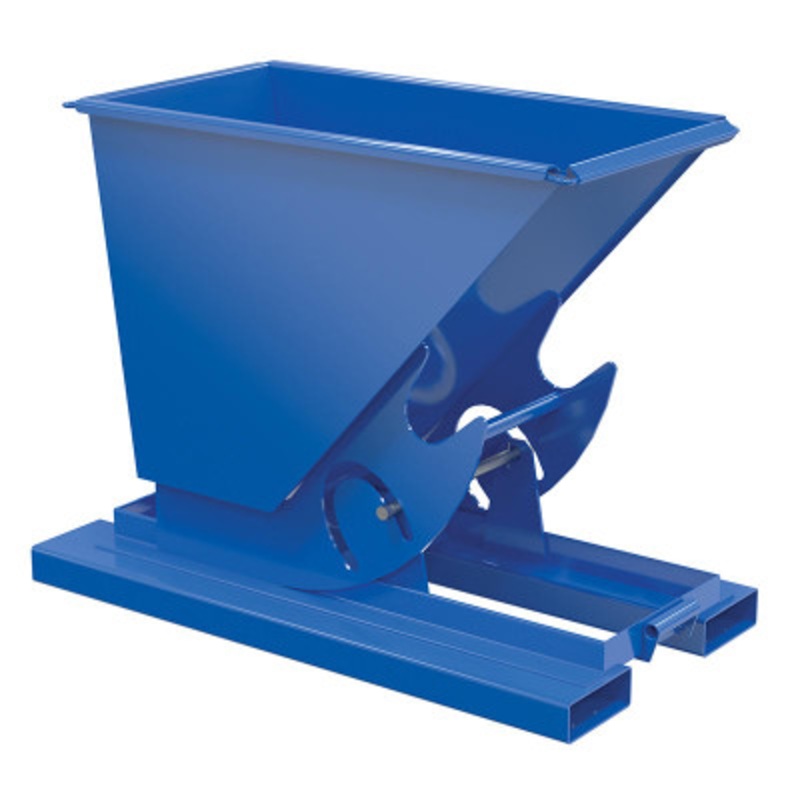 Steel No Bump and Dump Hopper, 1/3 Cu Yd, 4000 lb., Blue