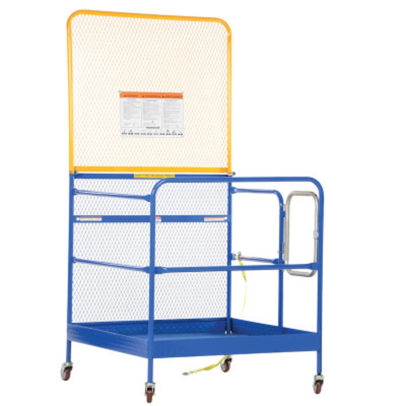 Work Platform With Poly Casters, 84in, 48 x 48in, Blue