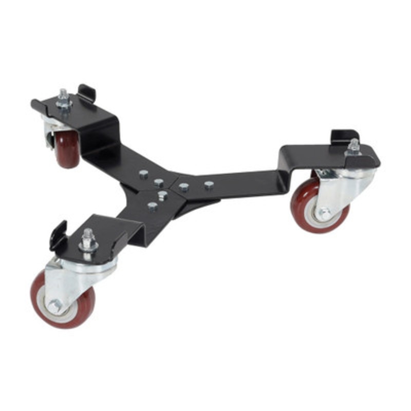 Steel Keg Transport Skate, 18 x 18 x 5in, 200 lb Capacity, Black