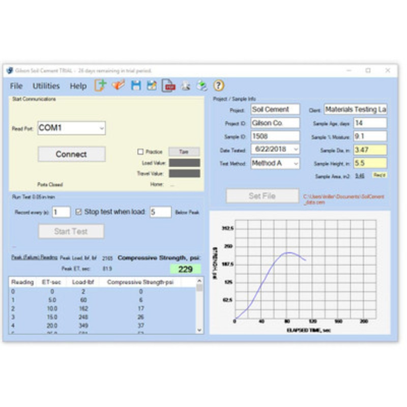 Soil-Cement Data Acquisition Software
