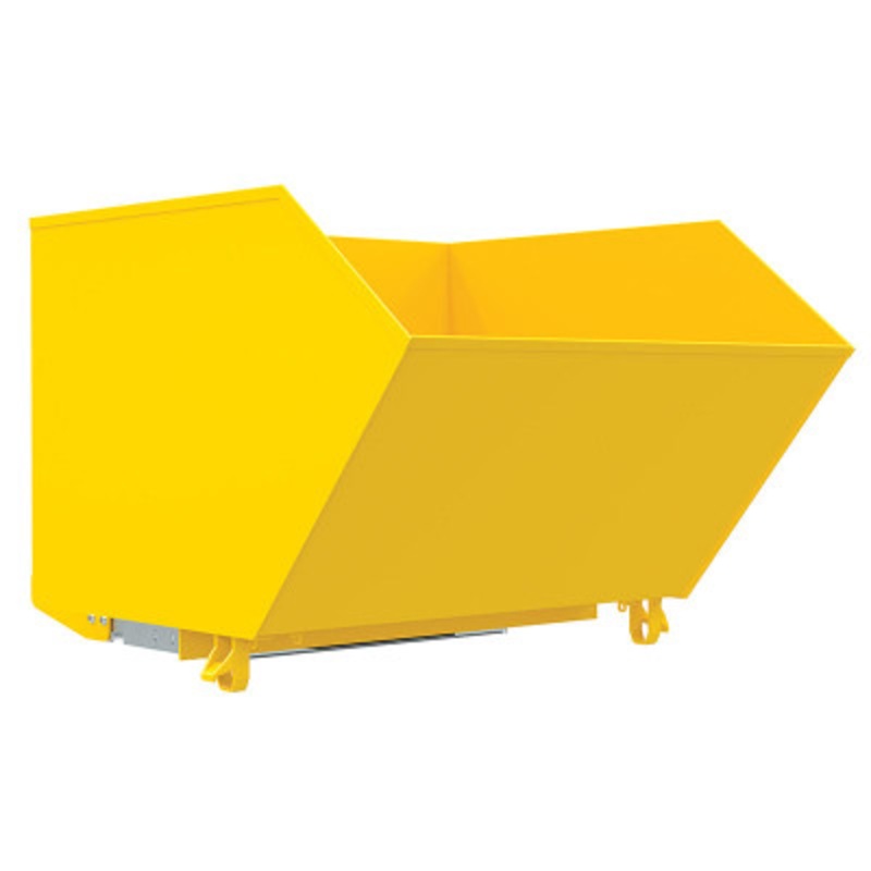 Steel Bump and Dump Hopper, 1-1/2 Cu Yd, 4,000 lb., Yellow