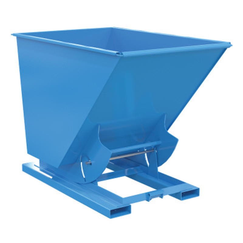 Steel No Bump and Dump Hopper, 1-1/2 Cu Yd, 4000 lb., Sky Blue