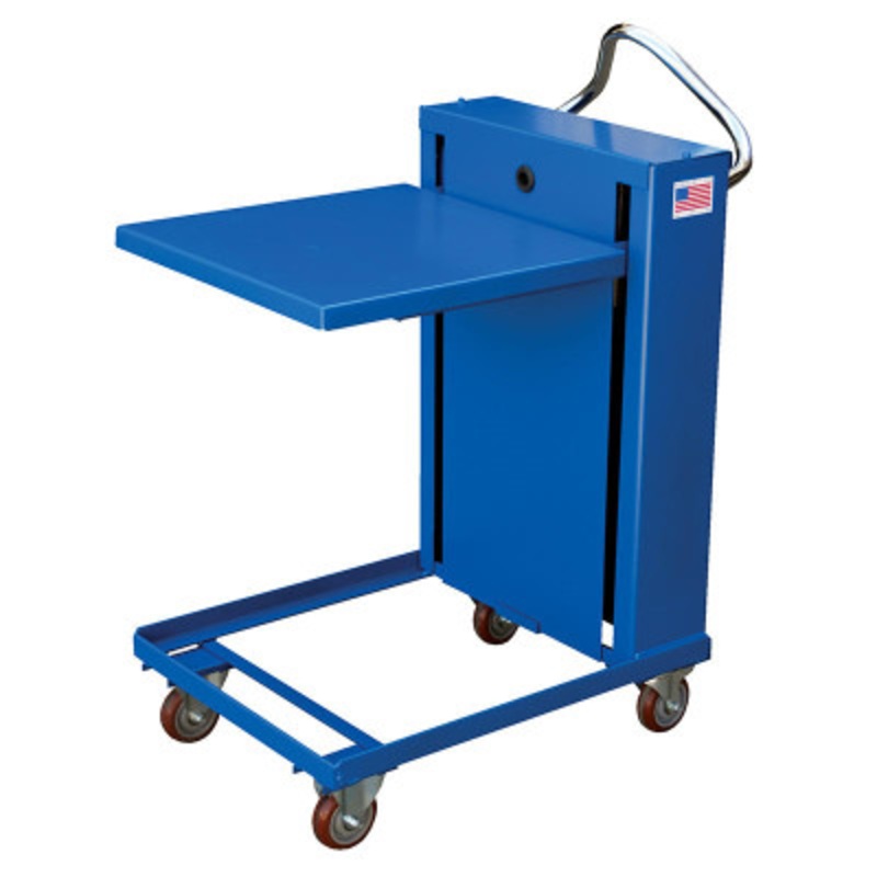 Steel Self Elevating Spring Table 24in x 24in 1120 lb., Blue