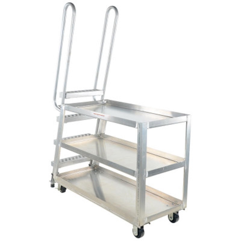 Stock Picker Truck, Ladder 56 x 21-7/8 x 73-5/16in, 500lb,
