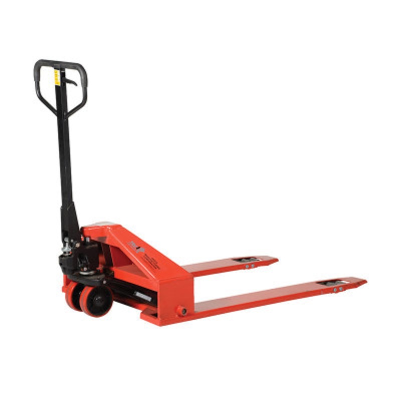 Super Low Pallet Truck 63-1/2in x 33in x 44in, 2200 lb., Red
