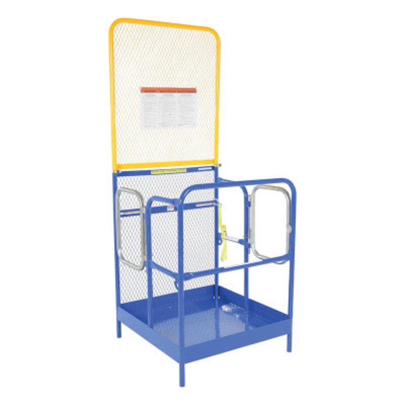 Work Platform With 2 Door and 84in Back, 36 x 36in, Blue
