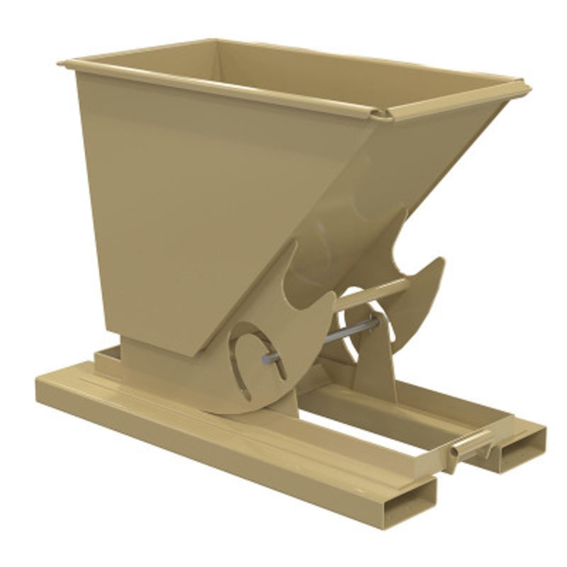 Steel HD No Bump and Dump Hopper, 1/4 Cu Yd, 6000 lb., Tan