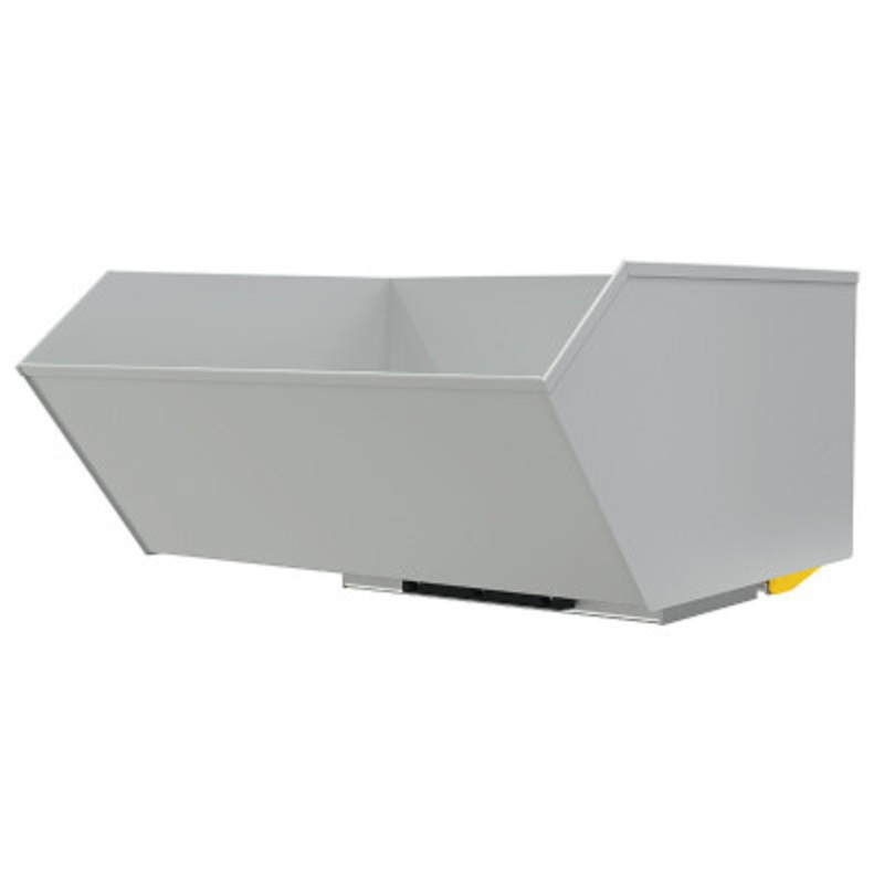 Steel Medium Duty Bump and Dump Hopper, 1 Cu Yd, 4,000 lb., Gray