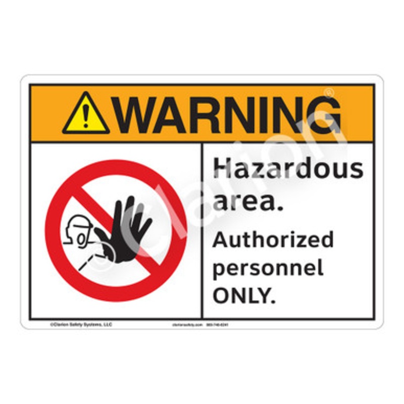 Warning Hazardous Area Sign (F1118-)