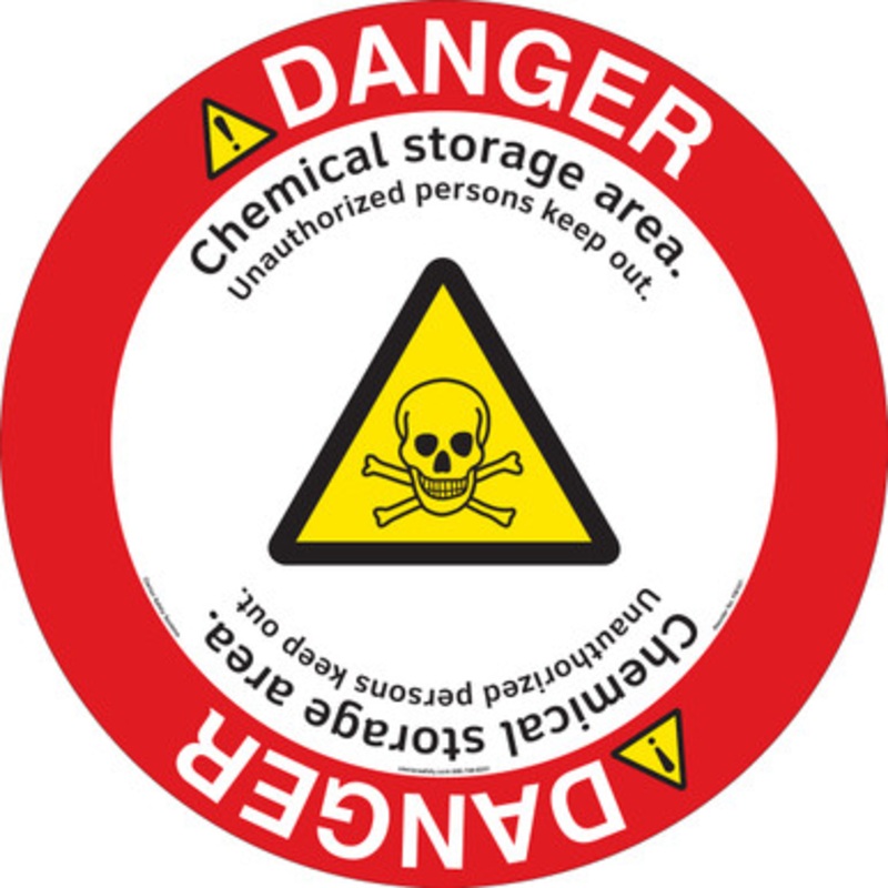 Danger/Chemical Storage Area Floor Marker (FM107-)