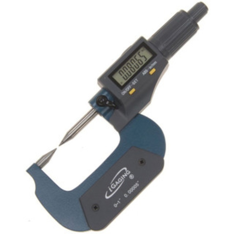 iGaging IP40 Double Point Micrometer 0-1/0-25mm – 35-040-201