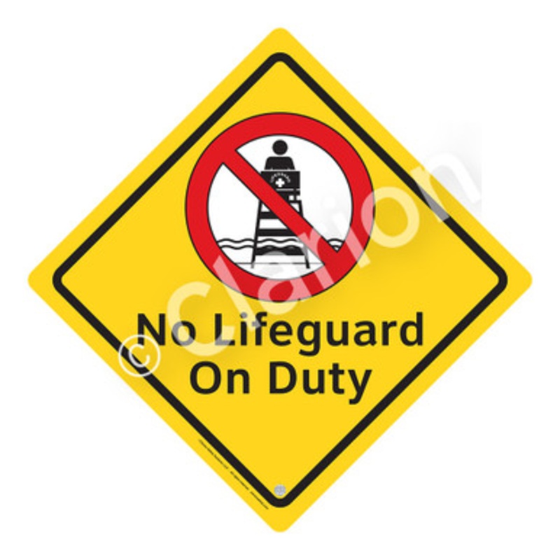 No Lifeguard on Duty Sign (WSS2101-e)