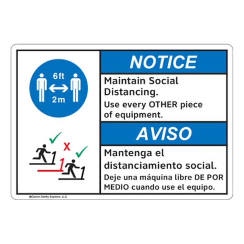 Notice/Maintain Social Distancing (FL1128-)