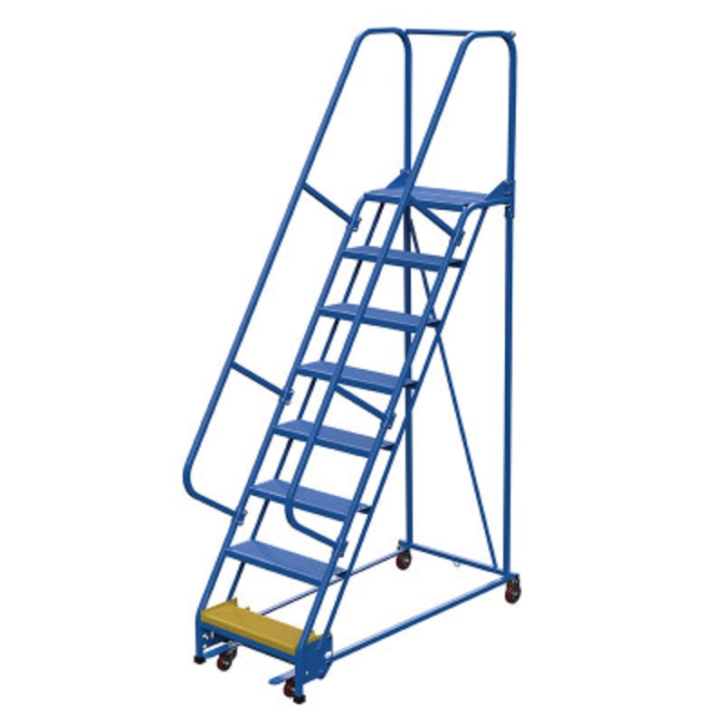 Slope Ladder 58 Degree 8 Perforated 23-9/16in Step, 350lb, Blue