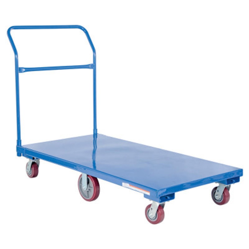 Steel Flat Bed Cart, 30in x 60in, 2,000 lb., Blue