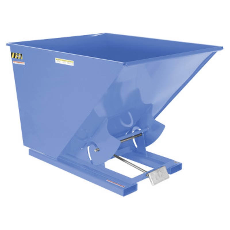 Steel Light Duty Self Dumping Hopper, 2 Cu Yd, 2000 lb., Sky Blue