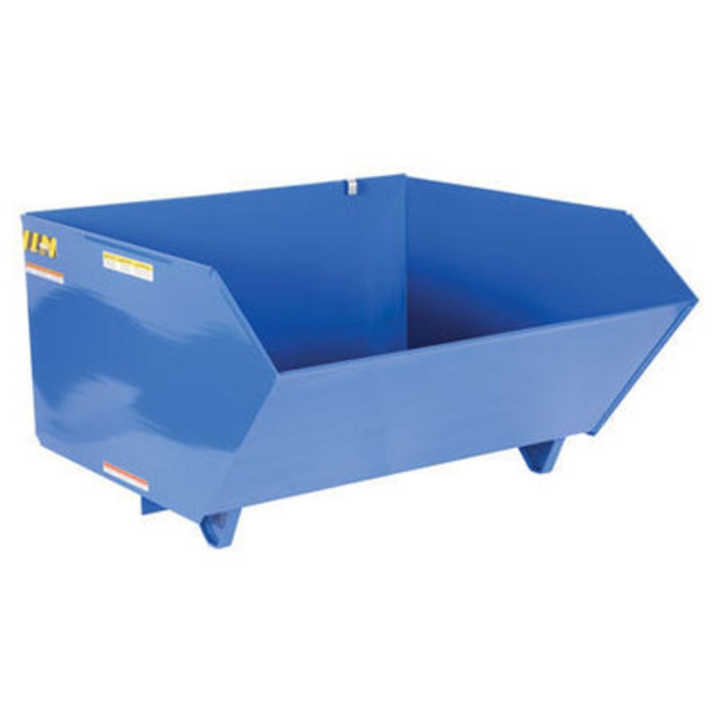 Steel Low Profile Self Dumping Hopper, 1/4 Cu Yd, 6000 lb., Blue