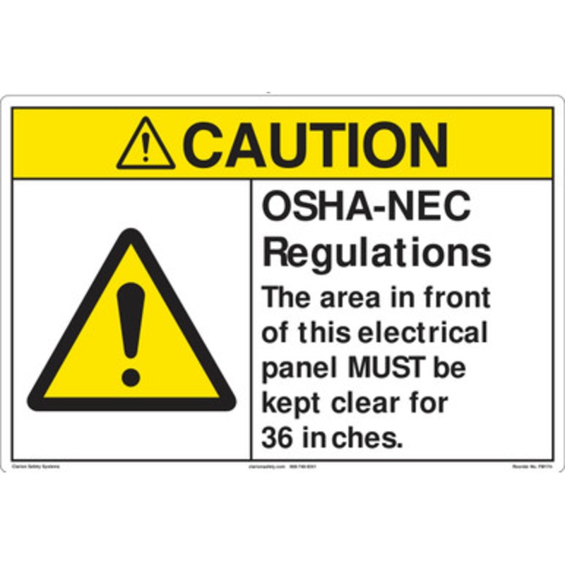 Caution/OSHA/NEC regulations Floor Marker (FM174-)