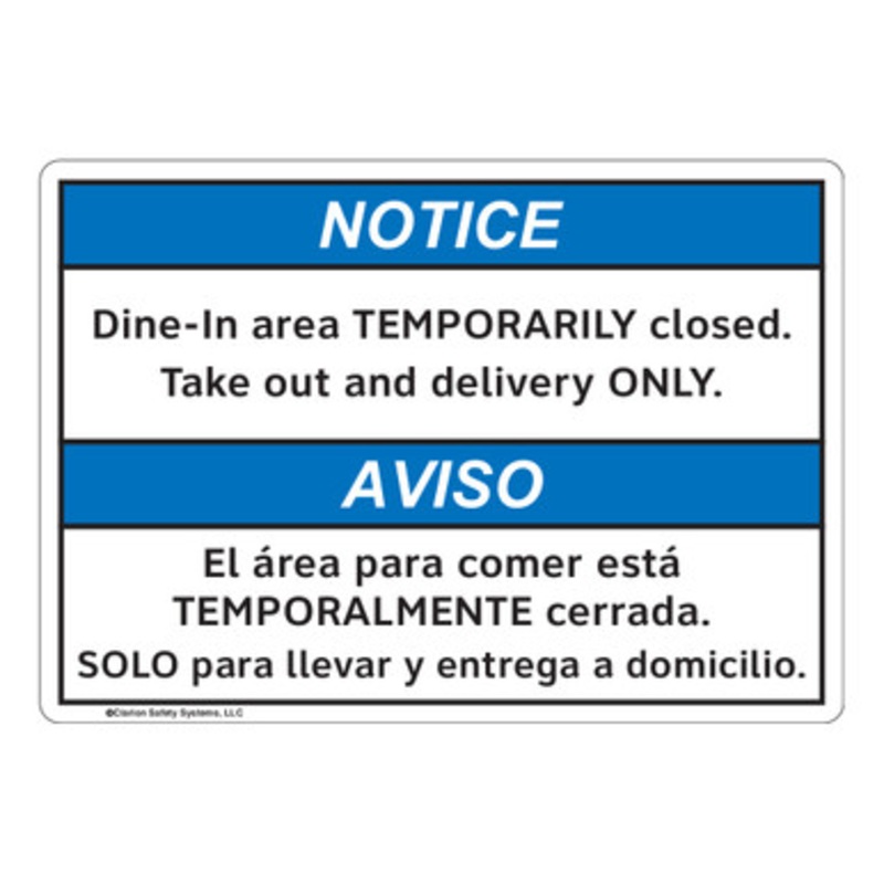 Notice/Dine In Area (FL1132-)