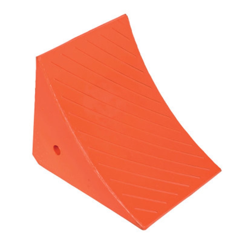 Urethane Jumbo Wheel Chock, Studs 17 x 14-1/2 x 14-1/2in