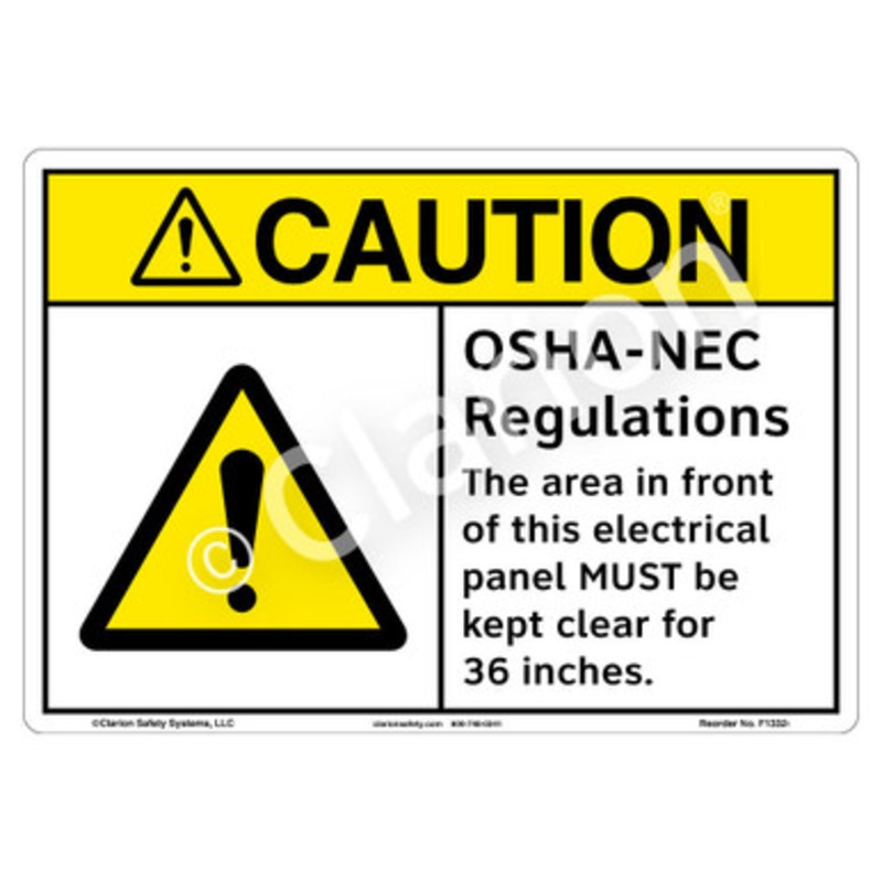 Caution OSHA – NEC Sign (F1332-)